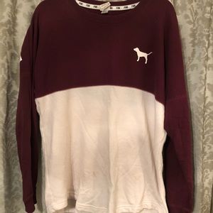 Maroon/White Pink Sweatshirt